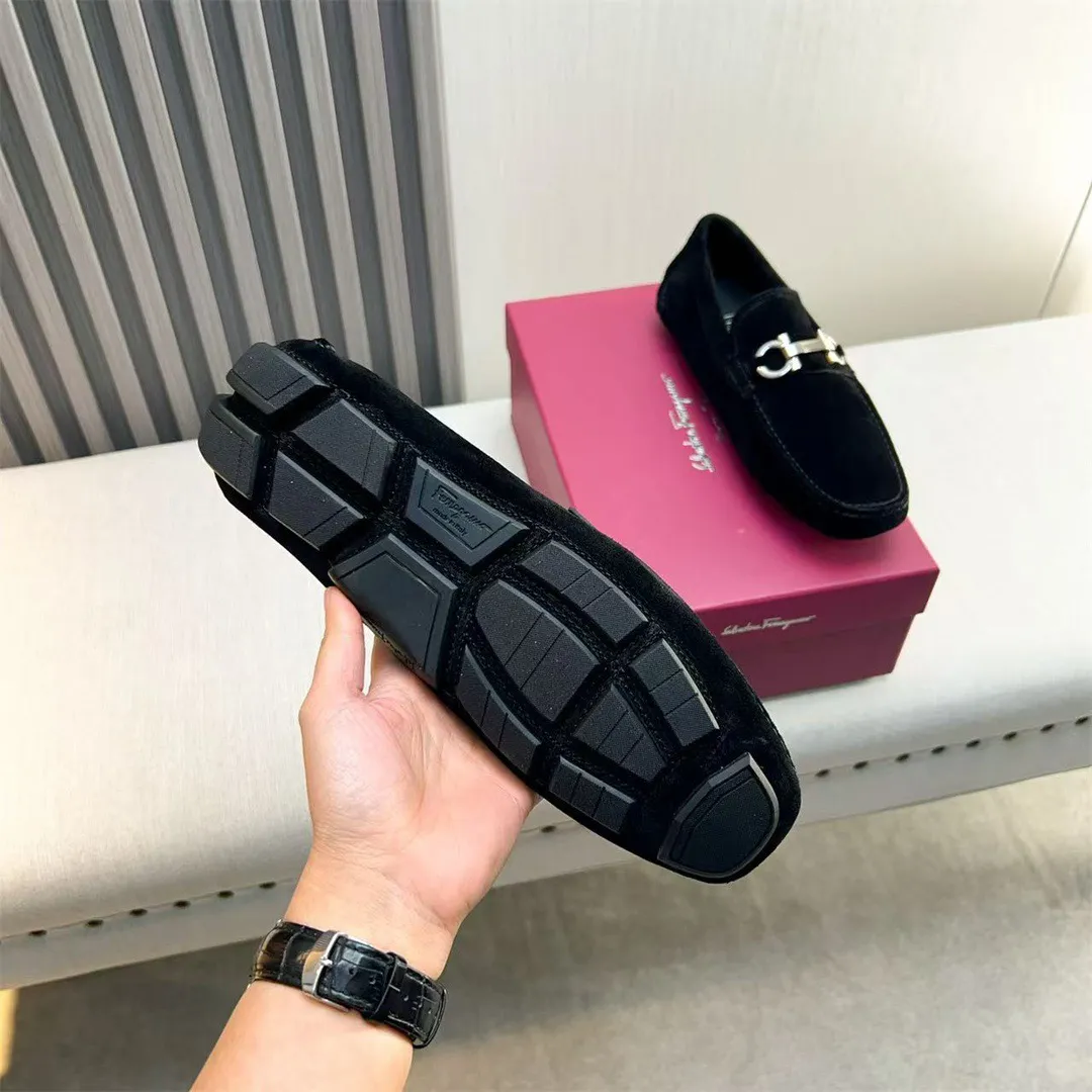 Men's shoes 💰560 Ferragamo new high-end quality 🔥 black cowhide ➕ cowhide lining size 38-45